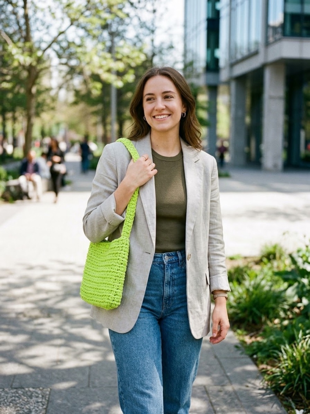New Aerie Shoulder Bag Neon Green Dopamine